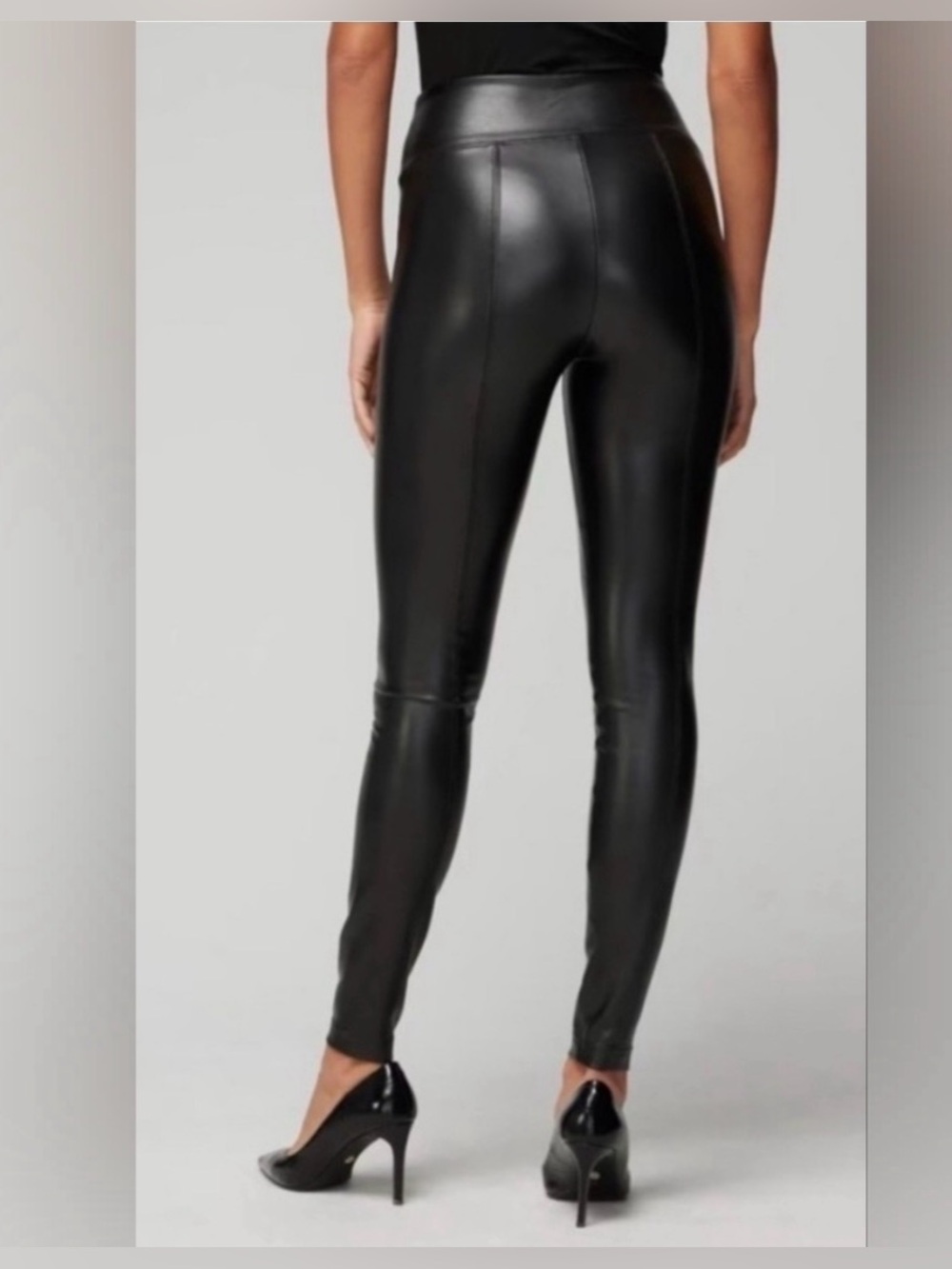 Runway High-Waist Black Faux Leather Leggings